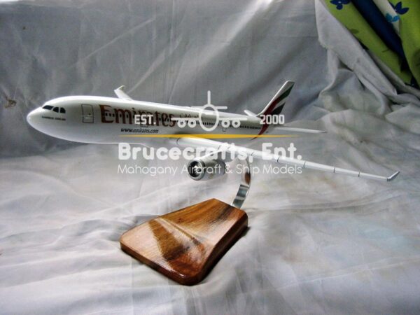 Model of Airbus A330 Emirates Airlines with detailed craftsmanship.